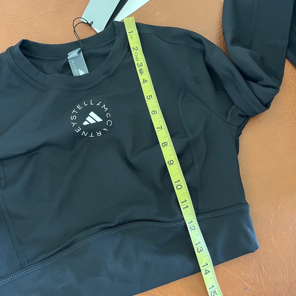 Adidas by Stella McCartney‎ NWT Crop Top Small Black Open Back Training